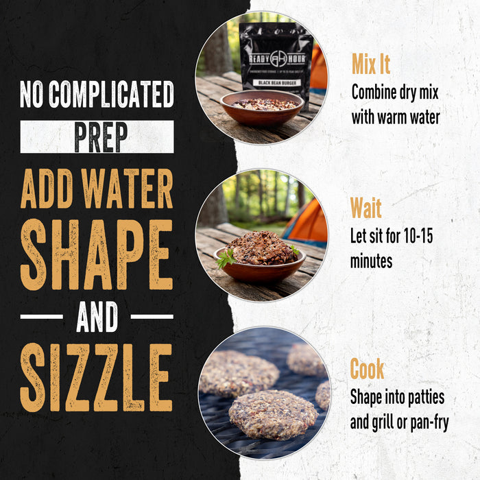 Instructions for preparing bean burger product