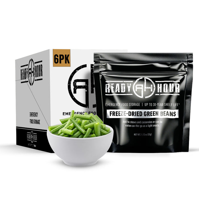 Ready Hour Freeze-Dried Green Beans Case Pack (48 servings, 6 pk.)