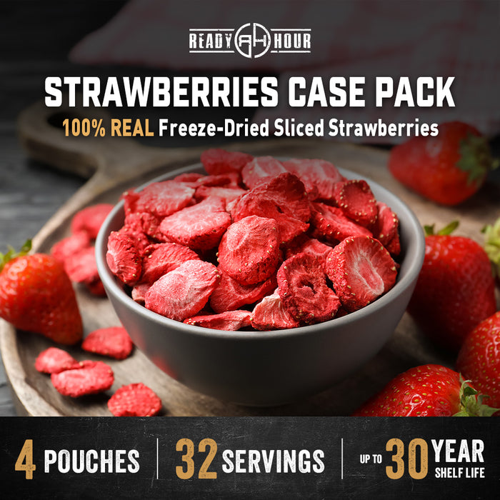Ready Hour Freeze-Dried Strawberries Case Pack (32 servings, 4 pk.)