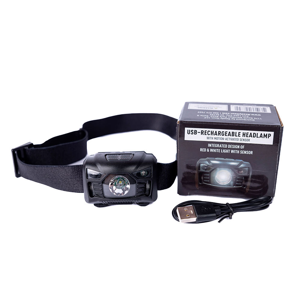 Generic Zoomable LED Headlamp Motion Sensor Rechargeable