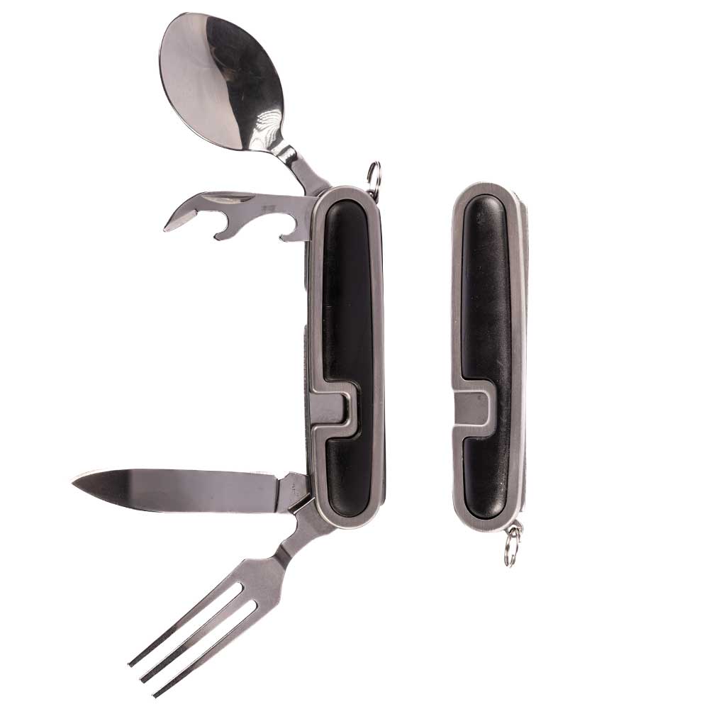 4-in-1 Camping Utensils - 3-Pack Camp Utensils Set, Stainless Steel  Folding, Pack - Food 4 Less