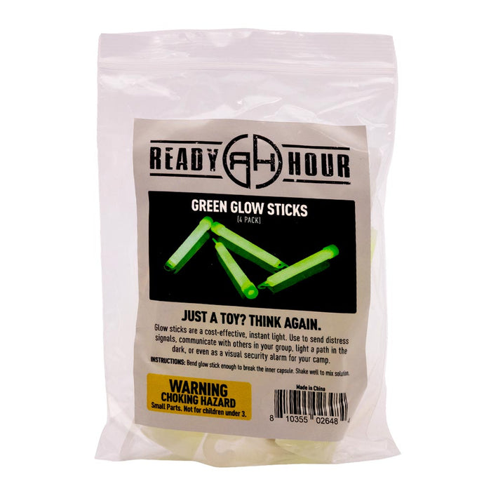 Six Pack 4" Green Light Glow Sticks