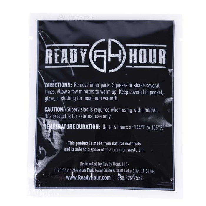 Ready Hour Hand Warmer back of package