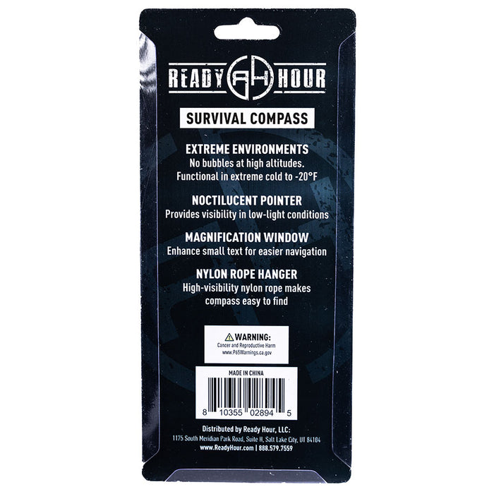 Survival Compass by Ready Hour (3-pack)