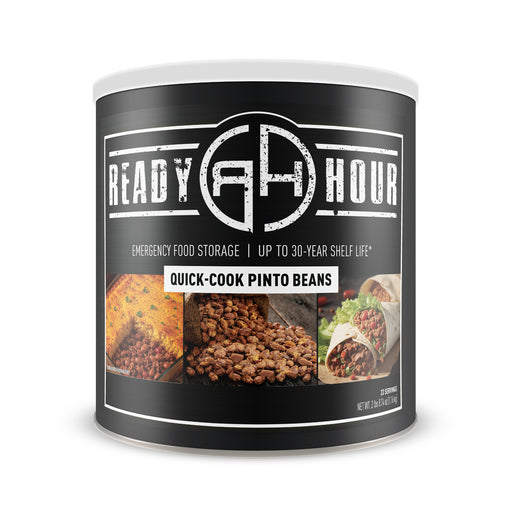 Ready Hour Quick-Cook Pinto Beans #10 Can — 33 servings, up to 30-year shelf life emergency food storage