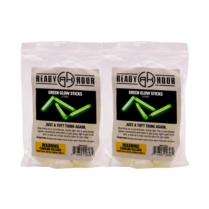 4" Green Light Glow Sticks