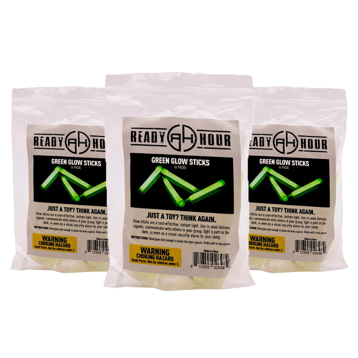 4" Green Light Glow Sticks