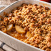 Apple cobbler made with freeze-dried apple slices