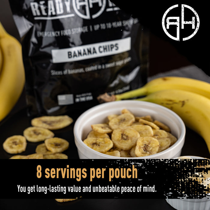 Dried banana chips in a bowl