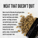 Dried ground beef with informational text