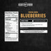 Nutrition facts for freeze-dried blueberries