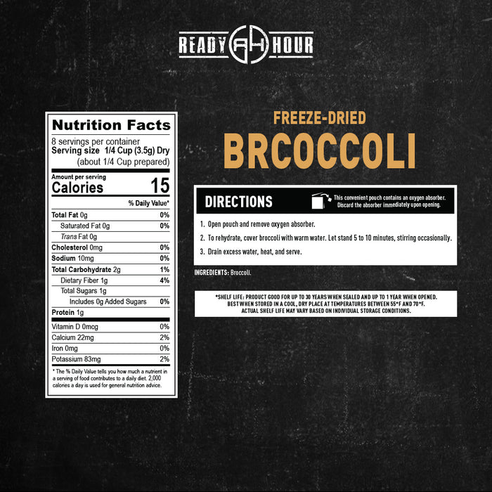 Freeze-Dried Broccoli Case Pack (48 servings, 6 pk.)