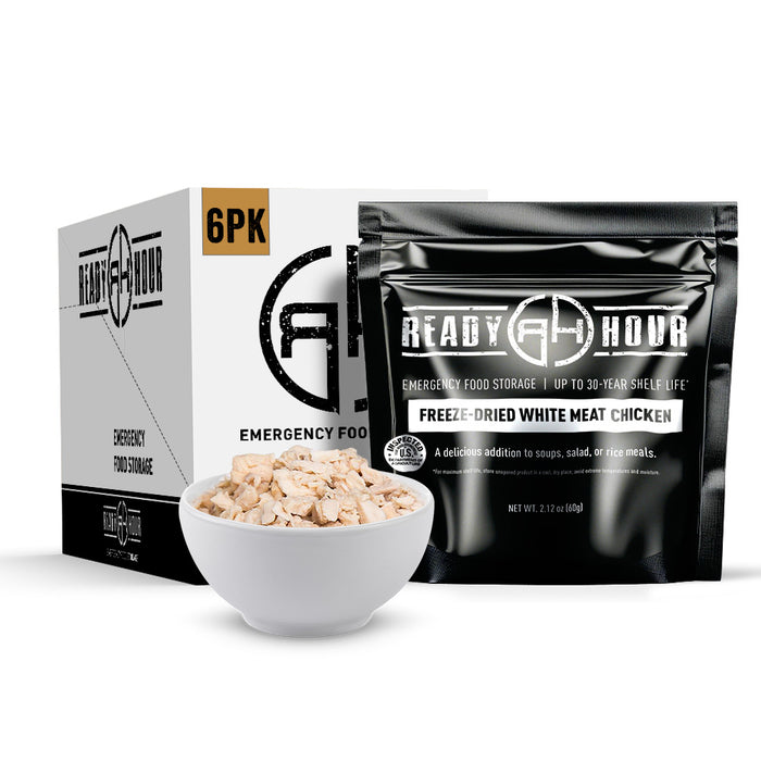 Ready Hour Freeze-Dried White Meat Chicken Case Pack (12 servings, 6 pk.)