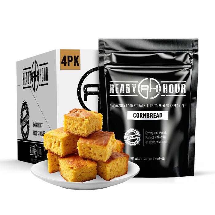 Cornbread pieces on a plate