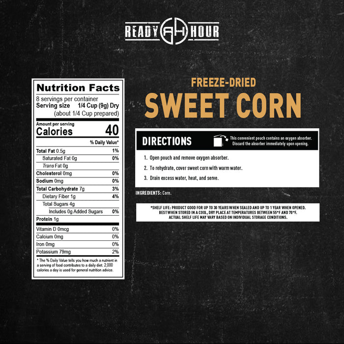 Freeze-Dried Corn Case Pack (48 servings, 6 pk.)