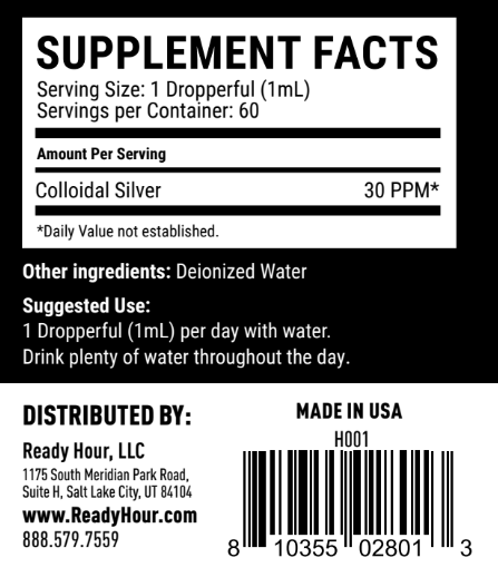 Ready Hour Colloidal Silver (2 fl. oz. 30 PPM)