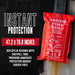 Red fire blanket packaging