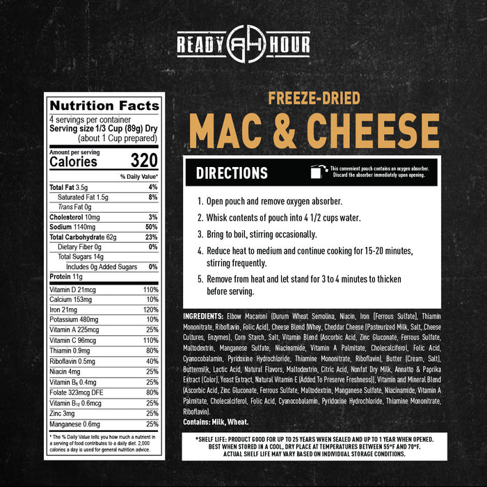 Ready Hour Mac & Cheese Case Pack (24 servings, 6 pk.)
