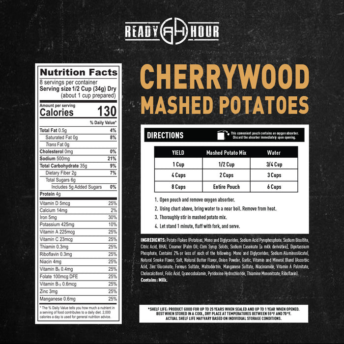 Ready Hour Cherrywood Mashed Potatoes Case Pack (40 servings, 5 pk.)
