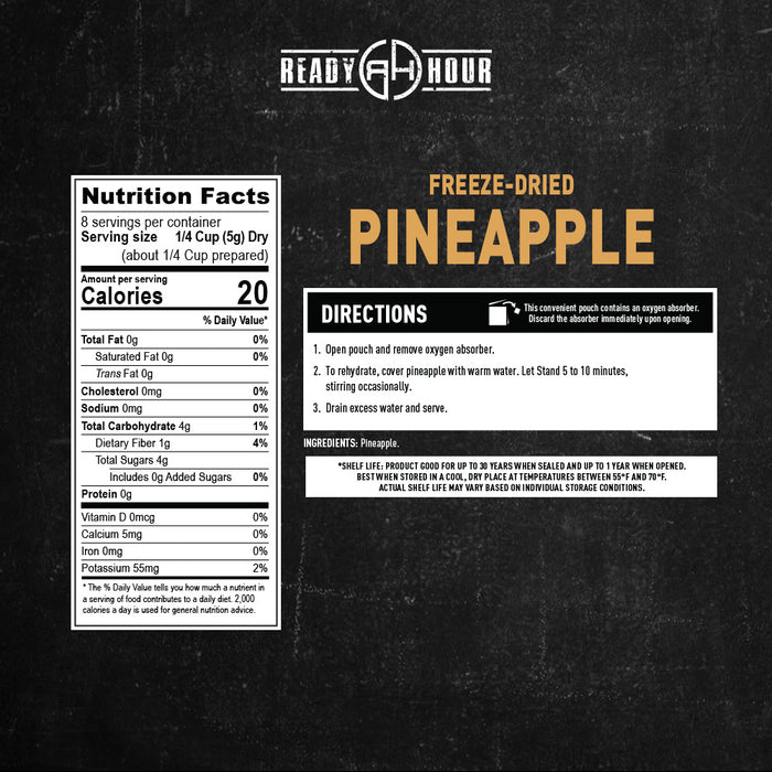 Freeze-Dried Pineapple Case Pack (32 servings, 4 pk.)
