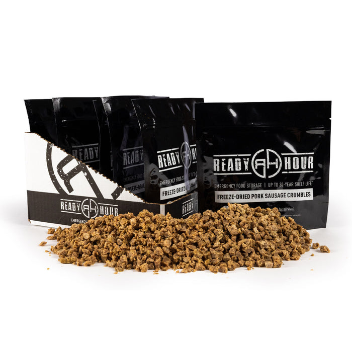 Freeze-Dried Pork Sausage Crumbles Case Pack