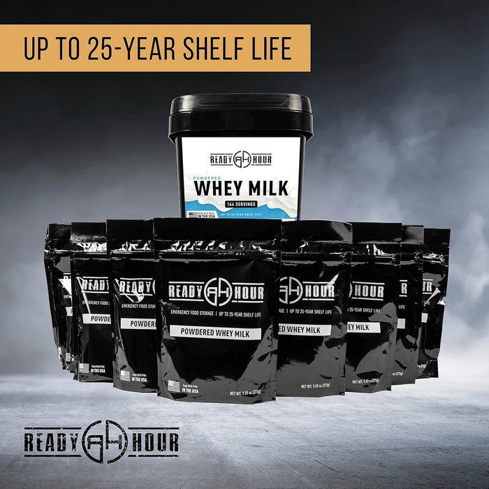 Whey milk powder with 25 year shelf life