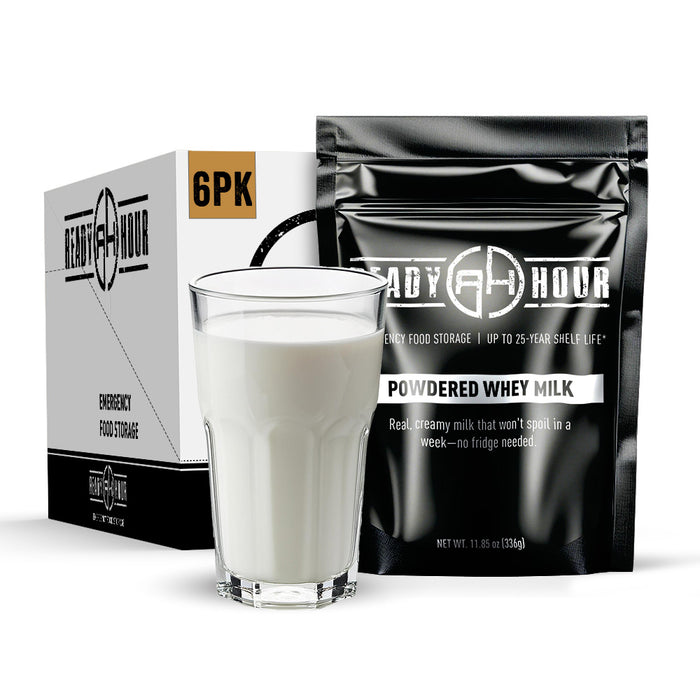 Powdered whey milk package