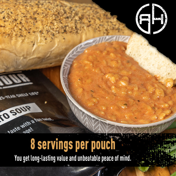 Bowl of soup with bread