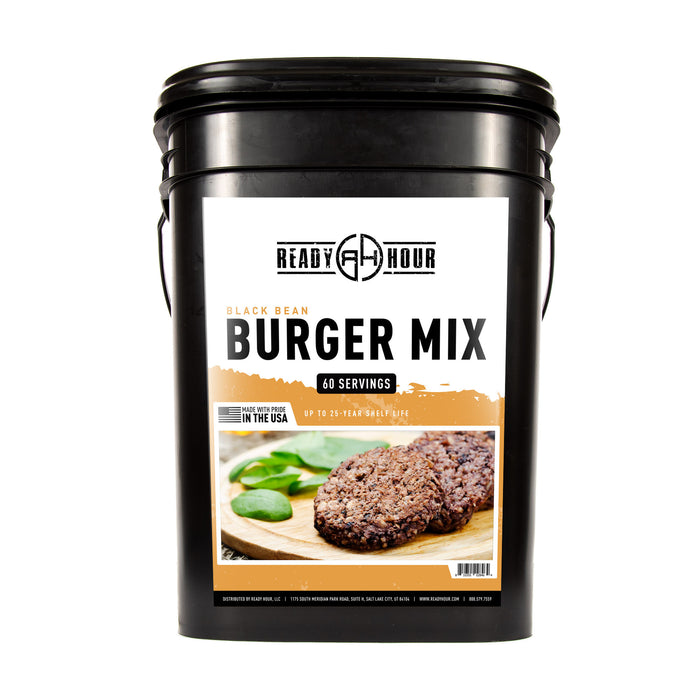 Ready Hour Black Bean Burger Bucket (60 servings, 10 pk.)