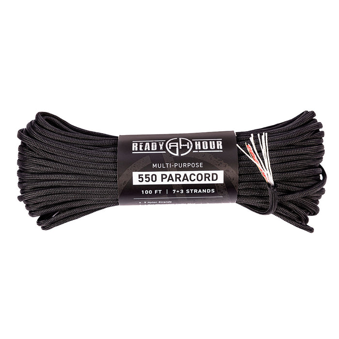 Black 550 Paracord Cord and Parachute Cord