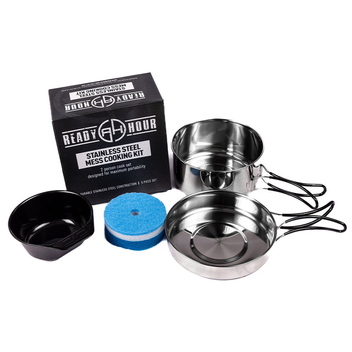 Stainless Steel Mess Cooking Kit (5 piece)